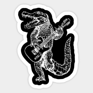 SEEMBO Alligator Playing Guitar Guitarist Musician Fun Band Sticker